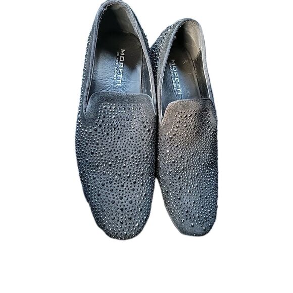 Moretti Black Label Rhinestone Black Men's Shoes Size 9.5 Style# M31594 - Picture 2 of 4